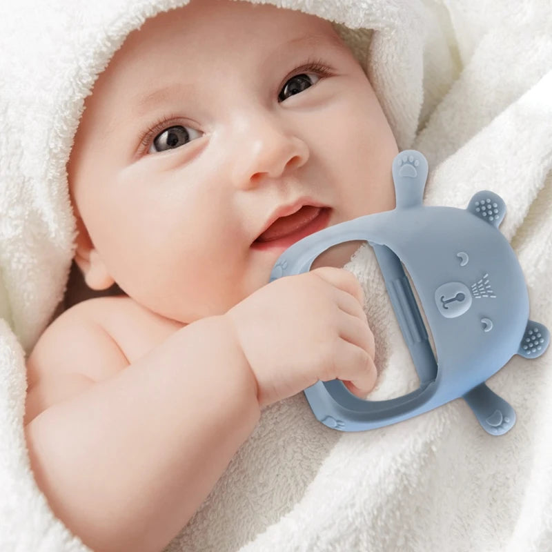 Baby Teether Gloves Kids Cartoon Bear Teething Silicone Dental Care Gums Anti-Eating Hand ​Molar Stick BPA Free ​Baby Accessorie