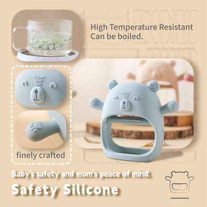 Baby Teether Gloves Kids Cartoon Bear Teething Silicone Dental Care Gums Anti-Eating Hand ​Molar Stick BPA Free ​Baby Accessorie